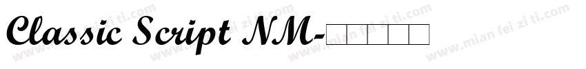 Classic Script NM字体转换